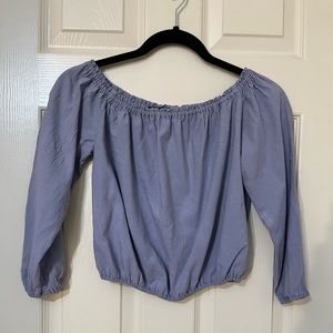 Brandy Melville Off-the-Shoulder Blouse, Powder Blue